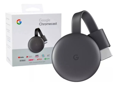 Google Chromecast (original) 3ª Geração Full Hd Carvão 