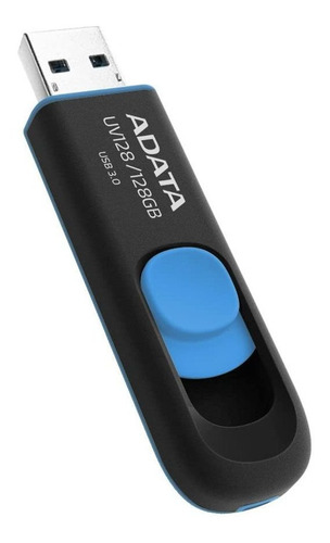 Memoria Usb Adata Uv128 128gb 3.2 Gen 1 Negro Y Azul