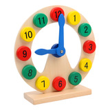 Reloj Didáctico De Madera, Reloj Educativo De Segundos Para