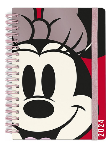 Agenda Minnie Espiralada Mooving 14x20cm Dos Dias Por Pagina