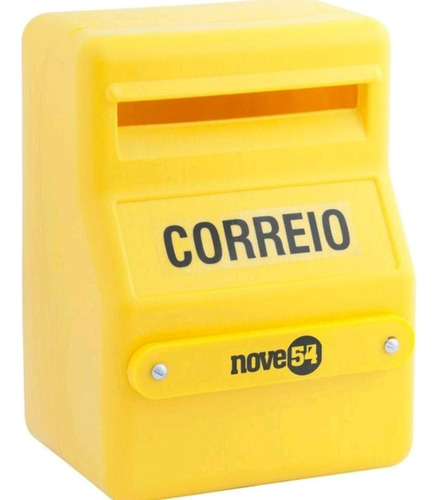 Caixa De Correio Correspondência Plástico Pvc Cor Amarelo