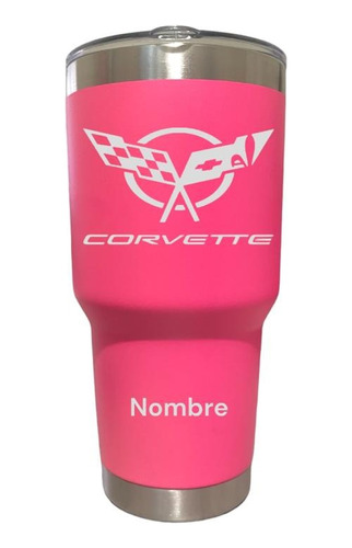 Termo Personalizado Corvette Grabado Laser 30 Oz