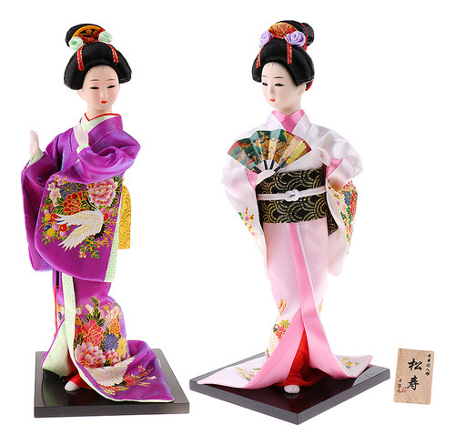 2 Piezas De Adornos De Geishas Japonesas Para Manualidades,