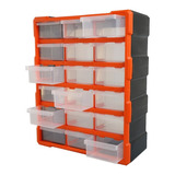 Caja Plástica Tactix Gavetero Con 18 Cajones Organizador