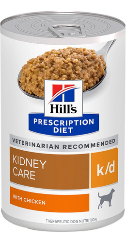 Alimento Hill's Prescription Diet Kidney Care Canine K/d Para Perro Adulto Sabor Pollo En Lata De 370g