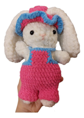 Conejo Peluche Amigurumi Con Ropa Muñeco Crochet