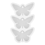 Molde Silicona 3 Mariposas Collar Llavero Resina