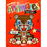 Libro Para Iluminar Mandalas Animales Para Niño C/12 Colores