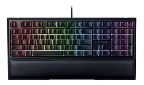 Teclado Gamer Razer Ornata V2 Qwerty Español Color Negro Con Luz Rgb