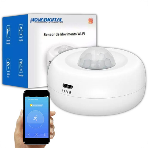 Sensor De Movimento Wifi Tuya Smart Casa Inteligente 