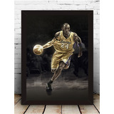 Pôster Quadro Kobe Bryant C/ Moldura E Vidro 33x43cm #20