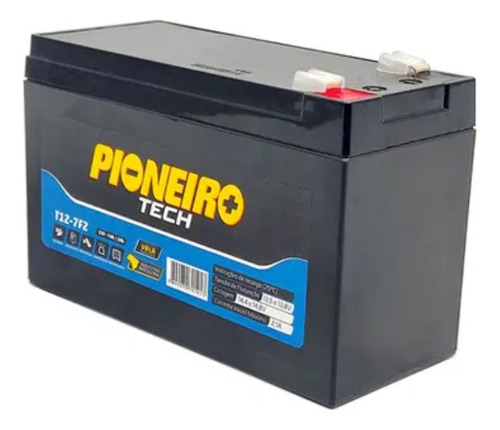 Bateria Para Nobreak E Alarme 12v 7ah 20h Pioneiro Tech Ccm