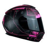 Casco Abatible Shaft Sh-3910dv Suspect Negr.mate Fucia-n Sm