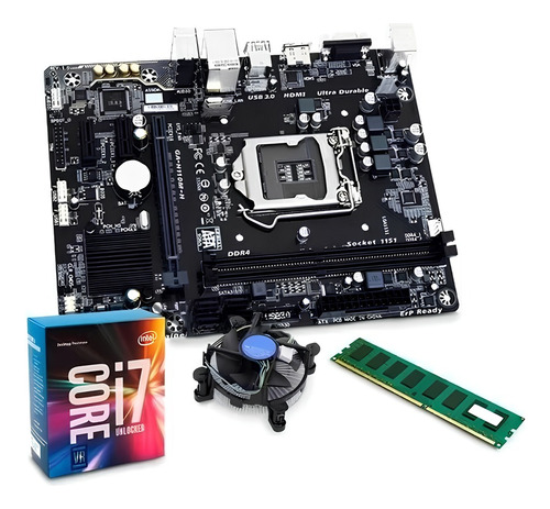 Kit Intel Gamer I7 6ª Geração H110 Memória 8gb Ddr4 Cor Preto