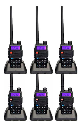 6pz Radio Comunicacion Portatil Walkie Talkie Vhf Uhf 8km