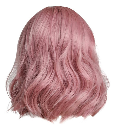 Peluca Pelo Rosa Fantasía Mujer Rizado