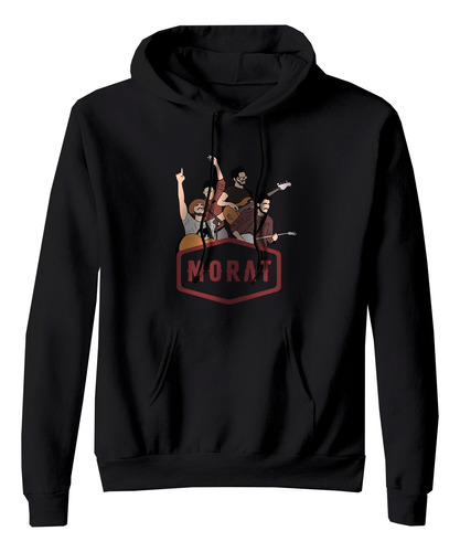 Sudadera Con Gorro Morat Banda Siluetas Dibujo Vino Guitarra