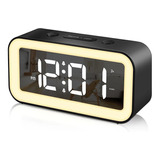 Reloj Despertador Digital Con Luz Nocturna Inteligente, Ajus