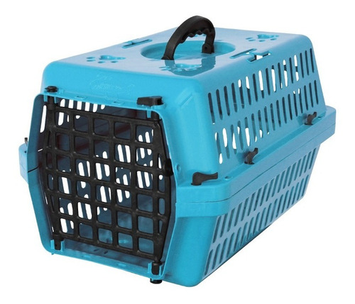 Casinha Caixa De Transporte Gatos Cães  Coelhos  N° 1 Azul