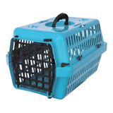Casinha Caixa De Transporte Gatos Cães  Coelhos  N° 1 Azul