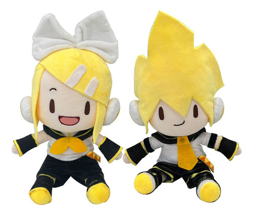 2pcs Hatsune Miku Kagamine Len Rin Muñeca Peluche Juguete