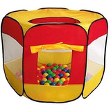 Circo Carpa Pelotero Pelotas Unisex Autoarmable  Color Rojo/amarillo