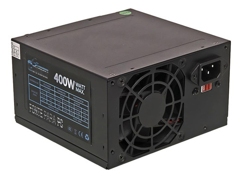 Fonte De Alimentação Atx 400w Bivolt Com Cabo De Força