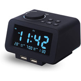 Actualizado Despertador Digital Fm Radio Reloj De Doble...