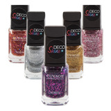 Kit Esmaltes Uñas Glitter X 4 - Gibre Brillo Sin Tacc Cuvage