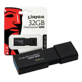 Pendrive Kingston Datatraveler Negro 100 32gb Usb 3.1