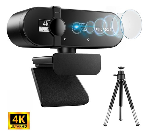 Webcam 4k Cámara Web Mini 30fps Usb Con Micrófono