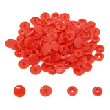 Broches De Presion Plasticos 12 Mm X100u Rojo Orange