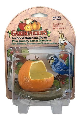 Comedero Y Bebedero  Aves Garden Cups Naranja 