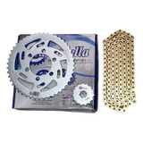 Kit Arrastre Yamaha Dt 125 6 Huecos Pt47c Dorada Cassarella