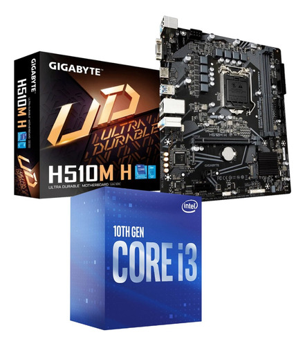 Kit Upgrade Intel 10ª Geração I3 10100f + H510m-h Gigabyte