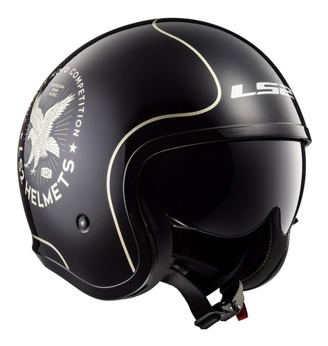 Casco Abierto Ls2 599 Spitfire Flier Cafe Racer Motodelta