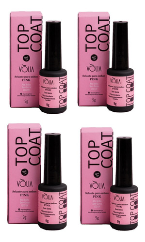 Kit 4 Top Coat Volia A Sua Escolha Vòlia