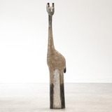 Adorno Deco Madera White Giraffe Short Jirafa Escultura 