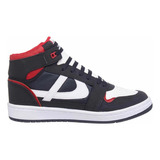 Tenis Panam Bota Rojo Negro Blanco Unisex Casual Moda