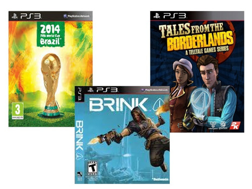 3 Juegos Ps3 - Fifa 2014 Brazil - Brink - Tales Borderlands