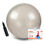 Bola Suiça 65 Cm C/ Bomba Pilates Fitness Transparente Live