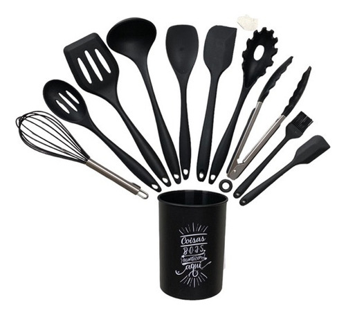 Jogo De Talher Silicone 11 Peças Para Cozinha