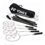 Set Badminton Yonex 303s / 4 Raquetas / 2 Plumillas / 1 Red