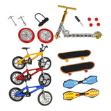 8 Piezas Mini Finger Toys Fingerboard Skateboard Bicicleta