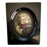 Cuadro Miniatura Antiguo Ludwig Van Beethoven En Marfilina