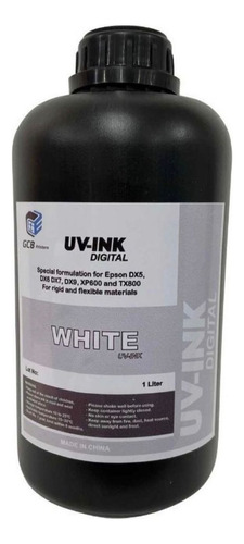 Tinta Uv Led 500ml Branca Para Epson Dx Flex 