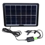 Cargador Panel Solar Portátil Celular Usb 6w Multifuncional