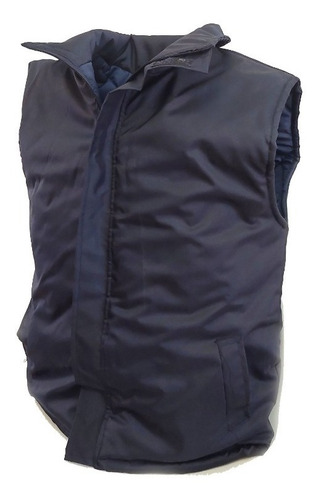 Chaleco De Trucker Impermeable, Azul Negro. S Resistente