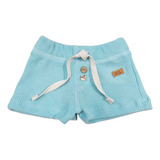 Short Mini Anima Bermuda Verano Waffle Bebé Kids Celeste