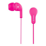 Audífonos In-ear En Color Neon Acabado Rubber Aud-313 Steren Color Rosa